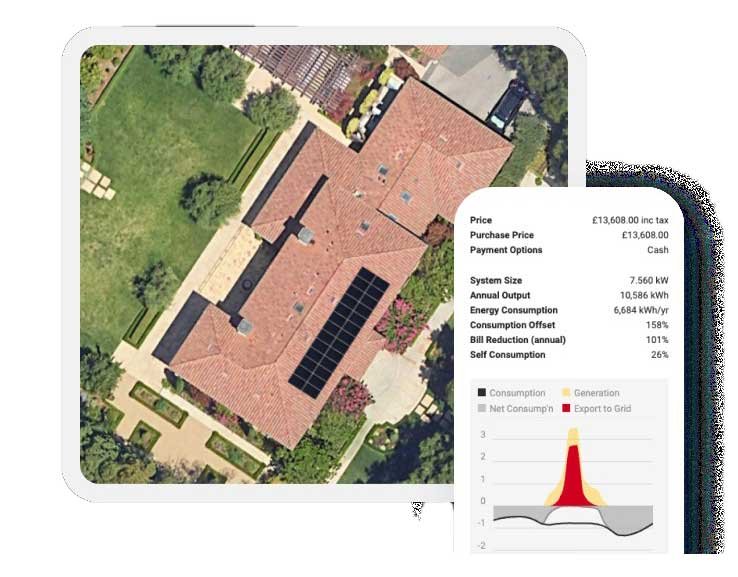 Technicien EGS Solaire analysant un projet photovoltaïque sur site
