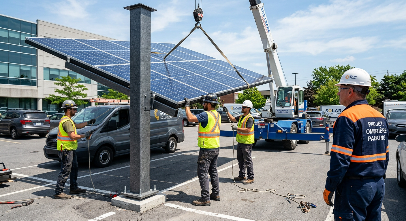 ombrière solaire parking prix photovoltaïque