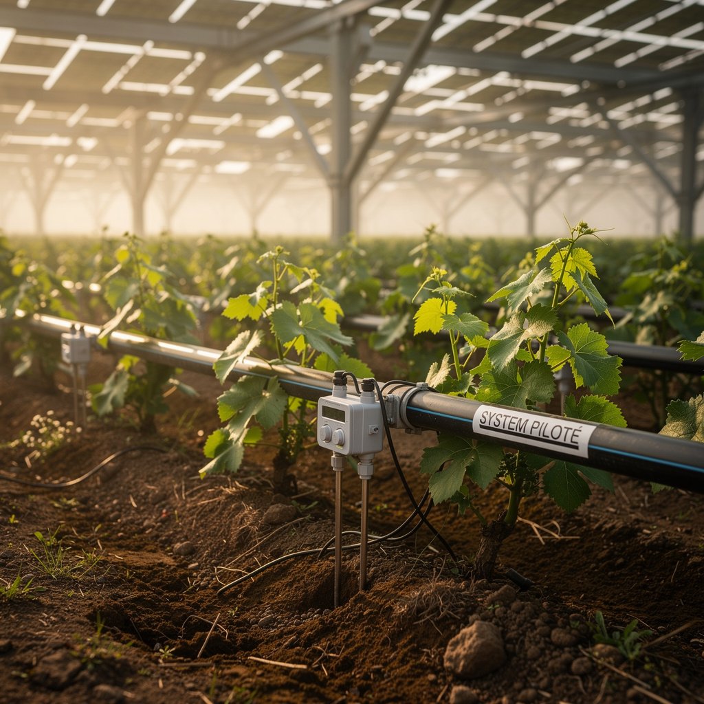 structure agrivoltaïque vigne élevage solaire