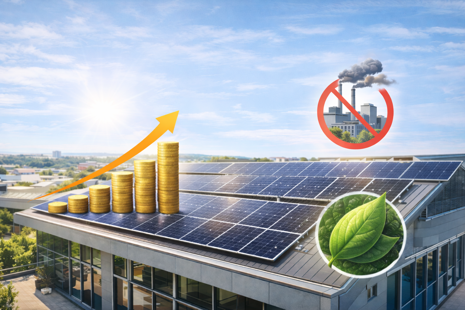 Dirigeants d’entreprise validant un projet solaire sur toiture photovoltaïque